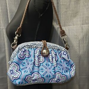 Plenty By Tracy Reece Blue Pink Patterned Women's Shoulder Bag